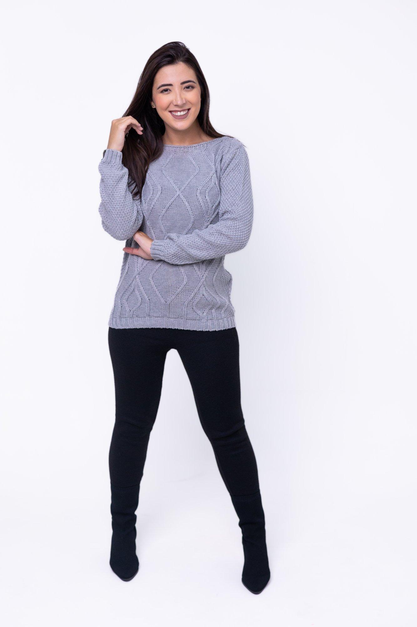 BLUSA COM TRAMAS GEOMÉTRICAS